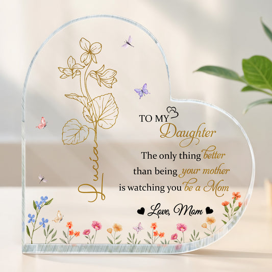 To My Daughter, Love Mom, Flowers And Butterflies