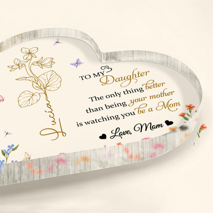 To My Daughter, Love Mom, Flowers And Butterflies