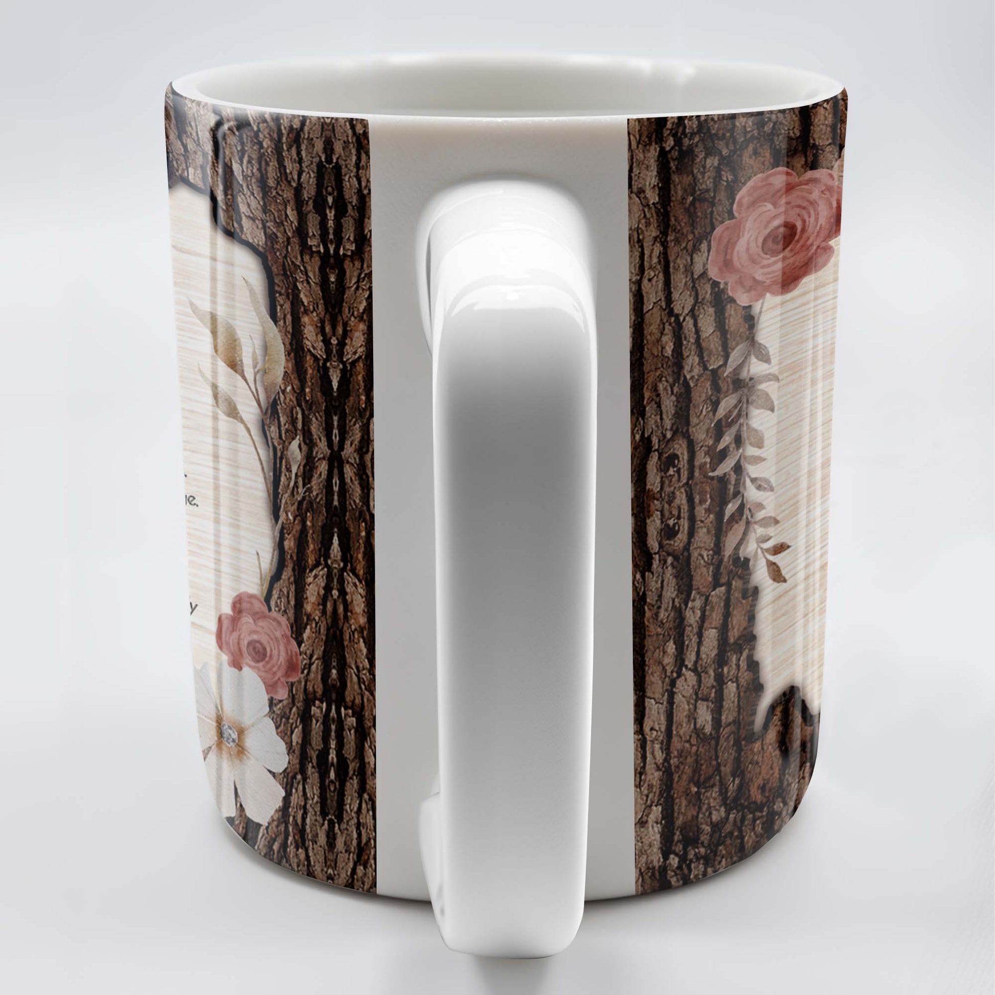I Love You Life Is Filled With Hard & Good Times Tree Bark And Flowers Design