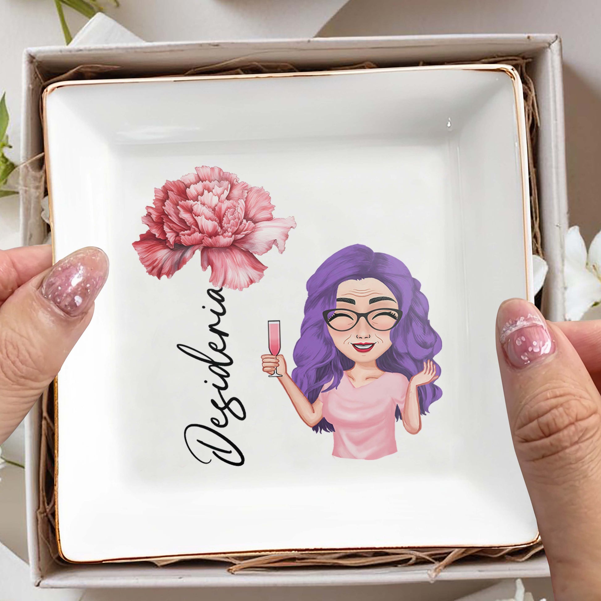 Congratulaciones With Cartoon Character And Flower