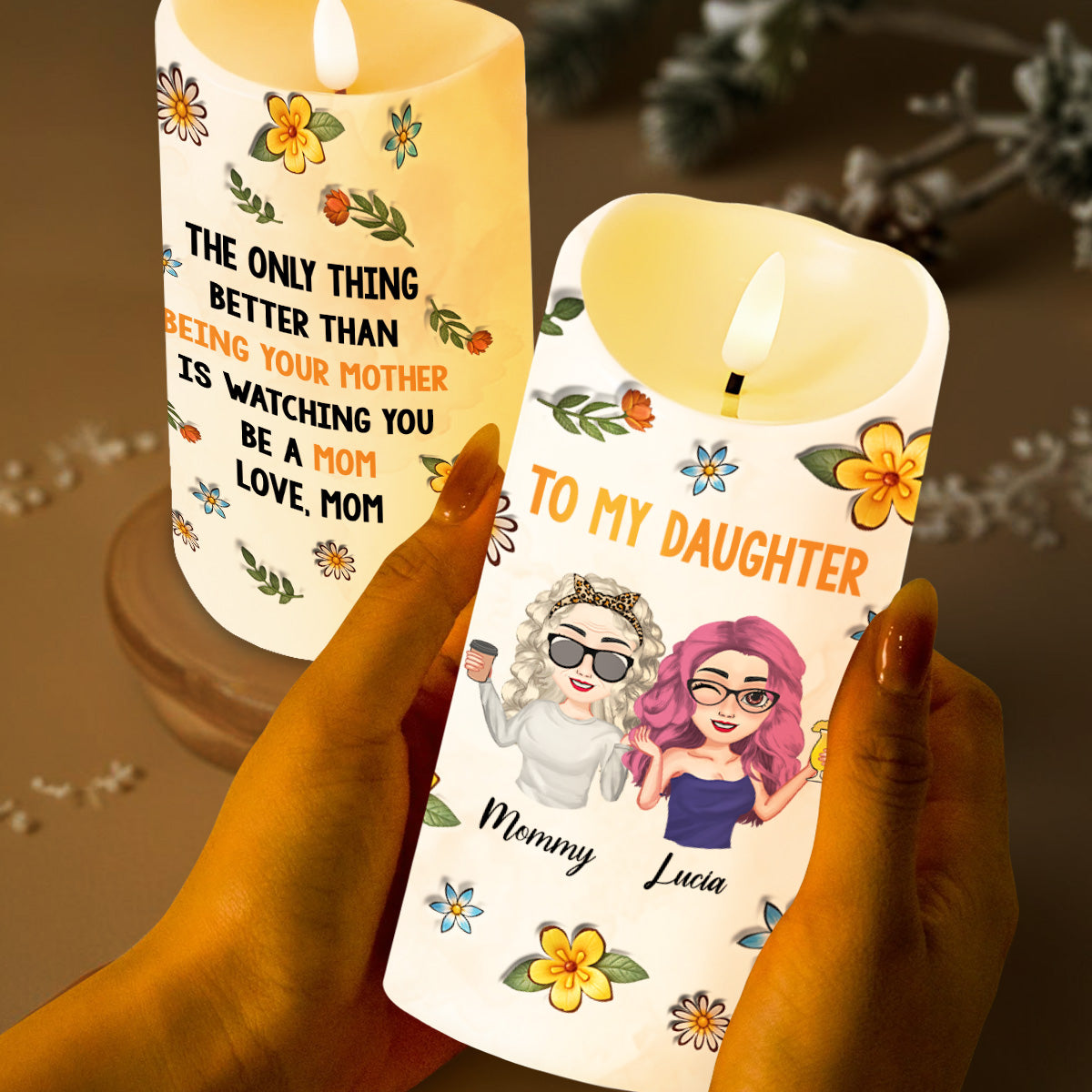 Watching You Be A Mom, Floral Design and Heartfelt Message