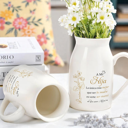 A Mi Hija - Vase à fleurs en céramique personnalisé - DAU135_CEV