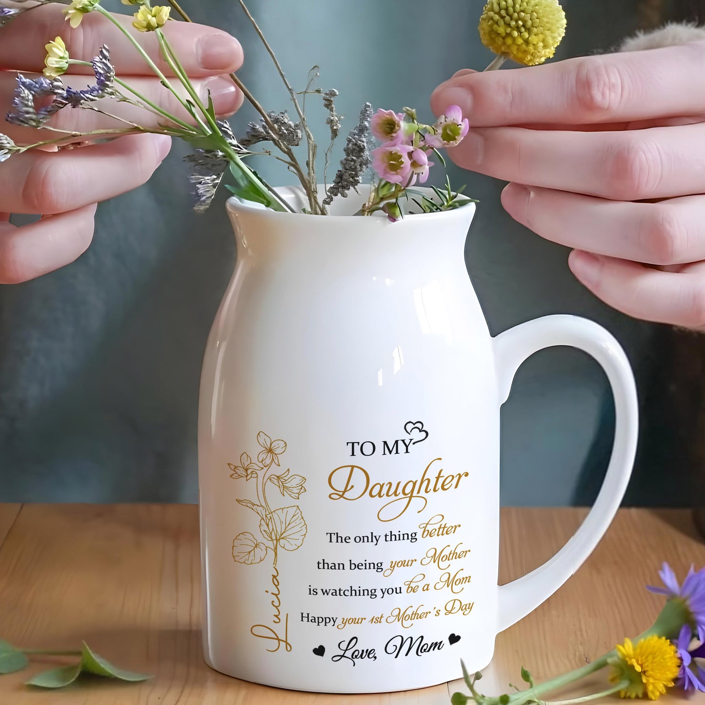 To My Daughter, The Only Thing Better Than Being Your Mother, Flowers and Hearts