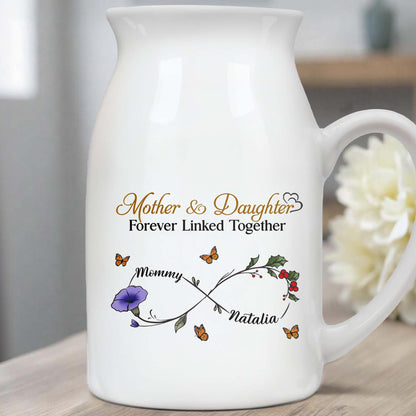 To My Beautiful Daughter, Believe In Yourself, Flowers and Branches - Personalized Ceramic Flower Vase - DAU143_CEV