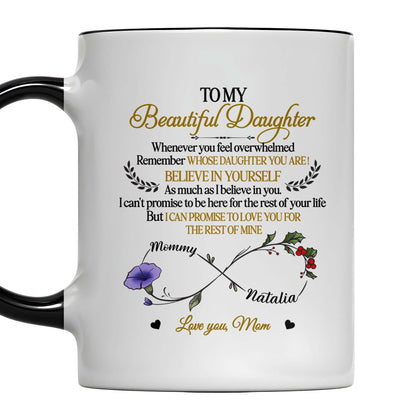 To My Beautiful Daughter Whenever You Feel Overwhelmed, Flowers and Heart