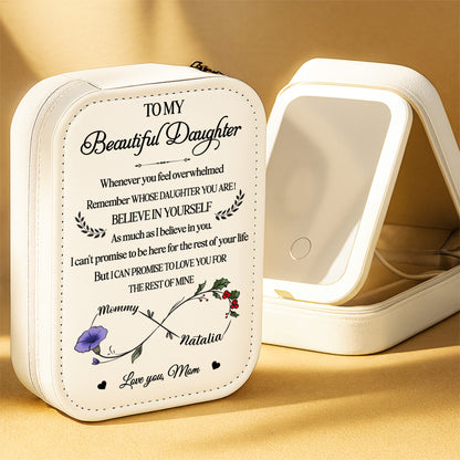 To My Beautiful Daughter, Flowers and Heart Design