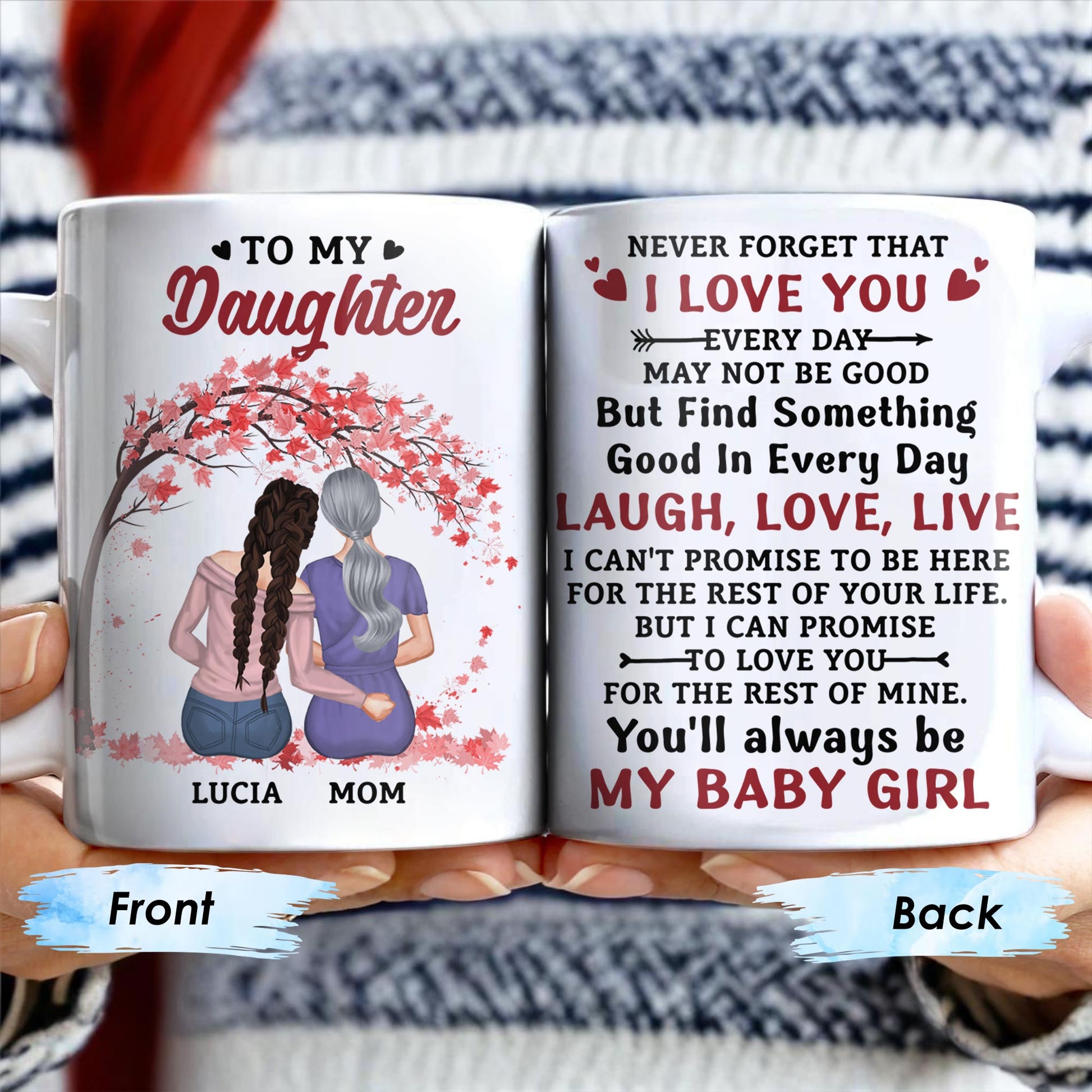 To My Daughter, Never Forget That I Love You, Mother and Daughter under Tree
