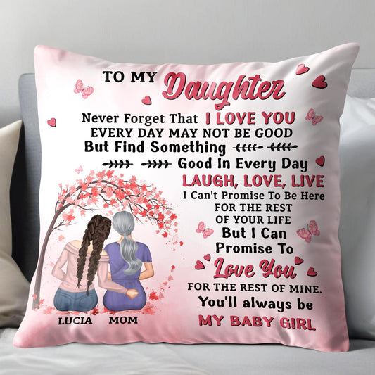 To My Daughter, Never Forget That I LOVE YOU, Hearts And Two Female Figures