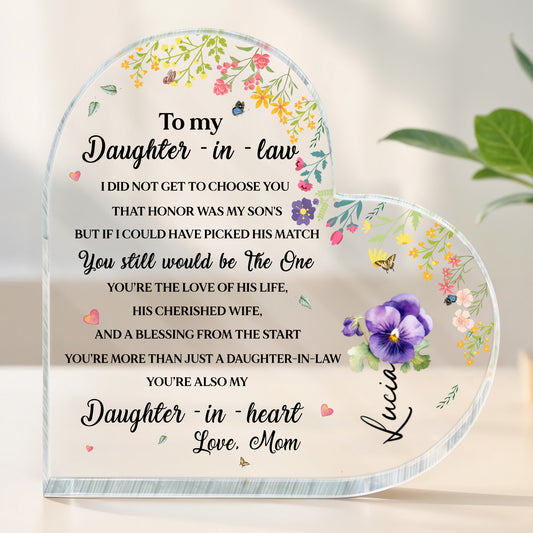 To My Daughter-In-Law, You're Also My Daughter-In-Heart, Flowers and Butterflies