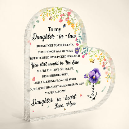 To My Daughter-In-Law, You're Also My Daughter-In-Heart, Flowers and Butterflies