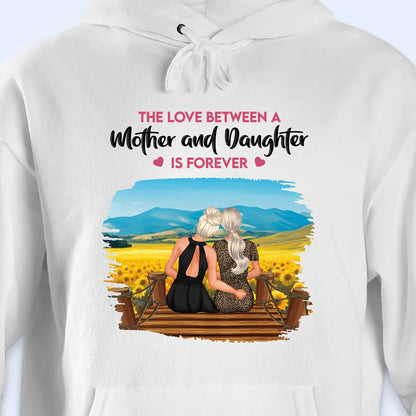 The Love Between A Mother And Daughter Is Forever, Mother and Daughter On Bench