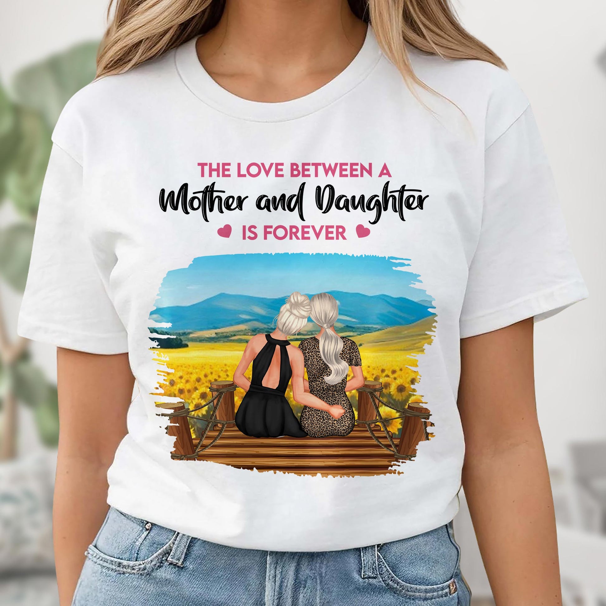 The Love Between A Mother And Daughter Is Forever, Mother and Daughter On Bench