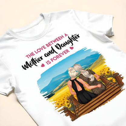 The Love Between A Mother And Daughter Is Forever, Mother and Daughter On Bench