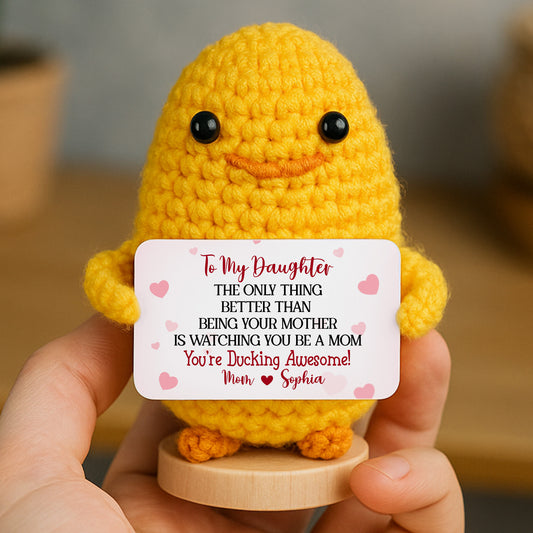 To My Daughter, Watching You Be A Mom - Crochet Doll With Custom Card - DAU176_CDOLL