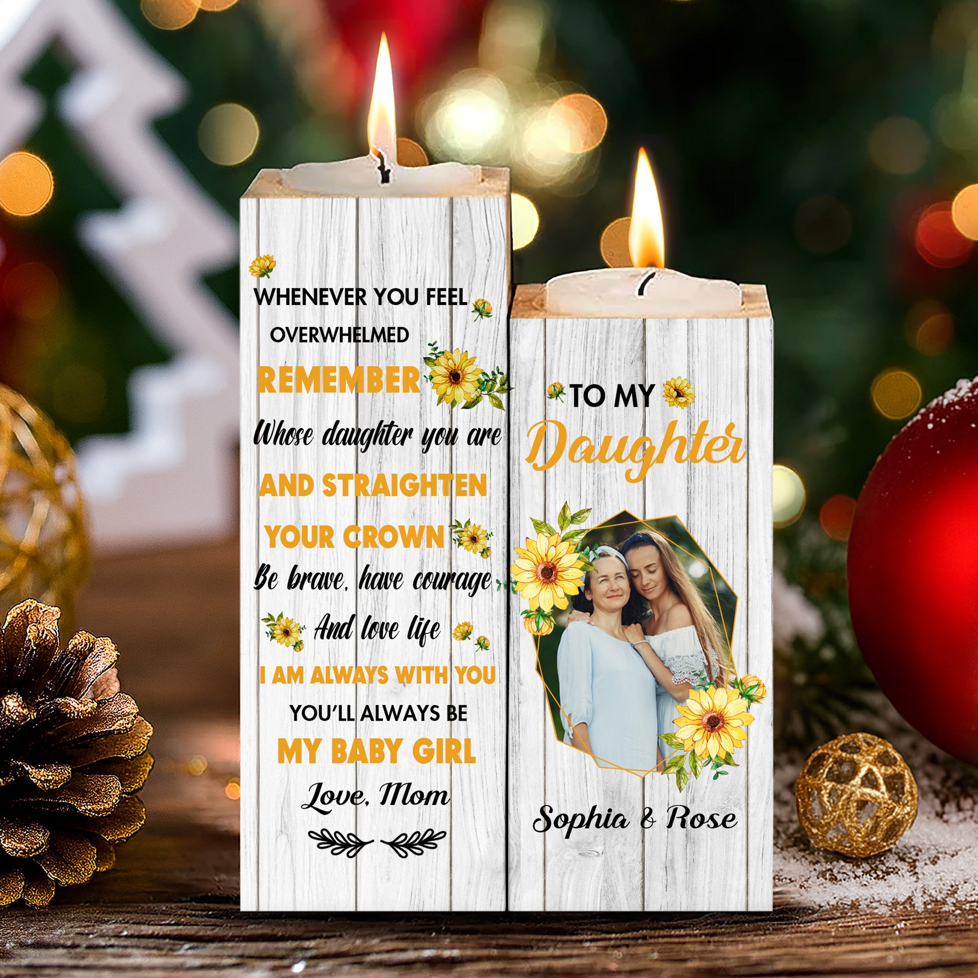 Straighten Your Crown Daughter Message with Flowers