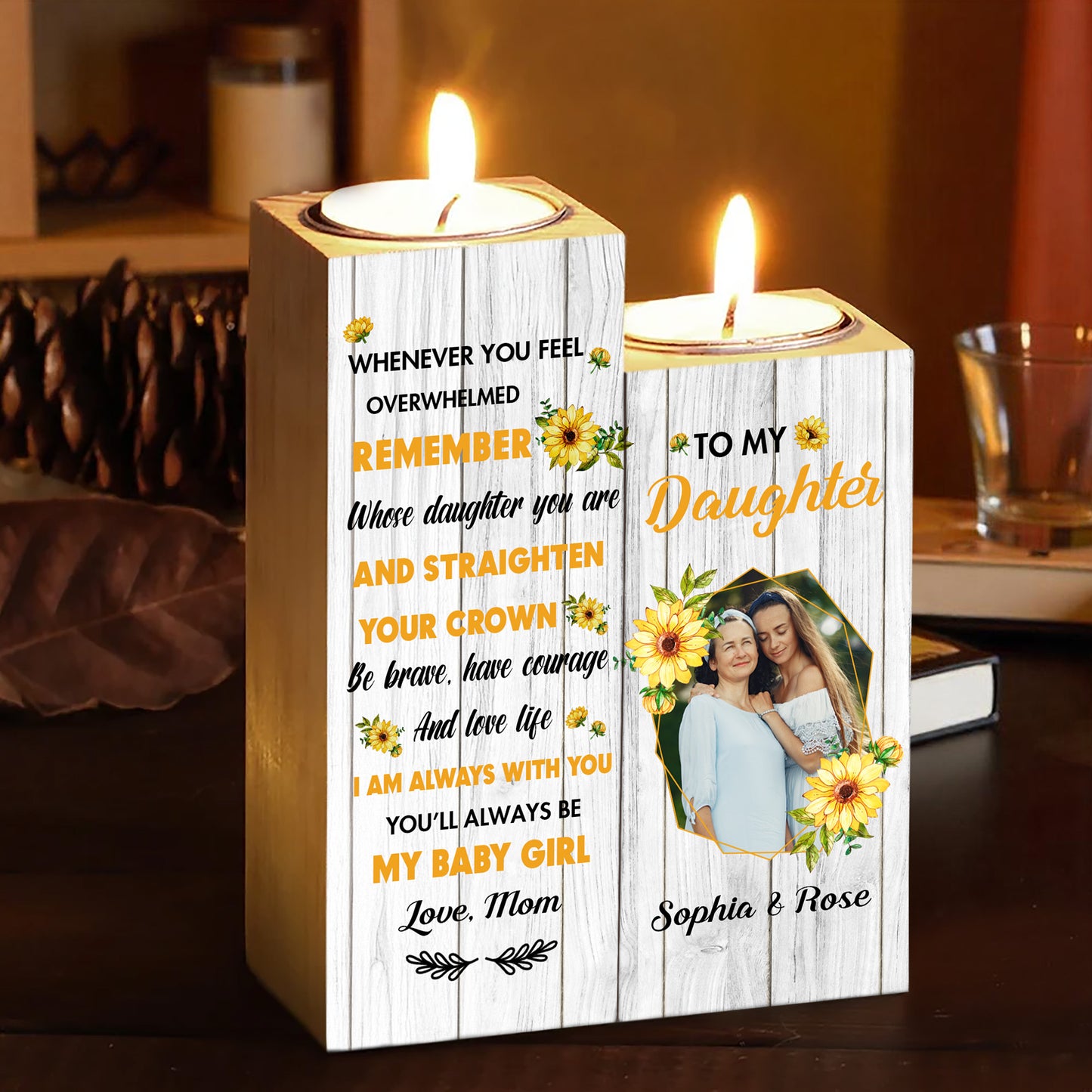 Straighten Your Crown Daughter Message with Flowers