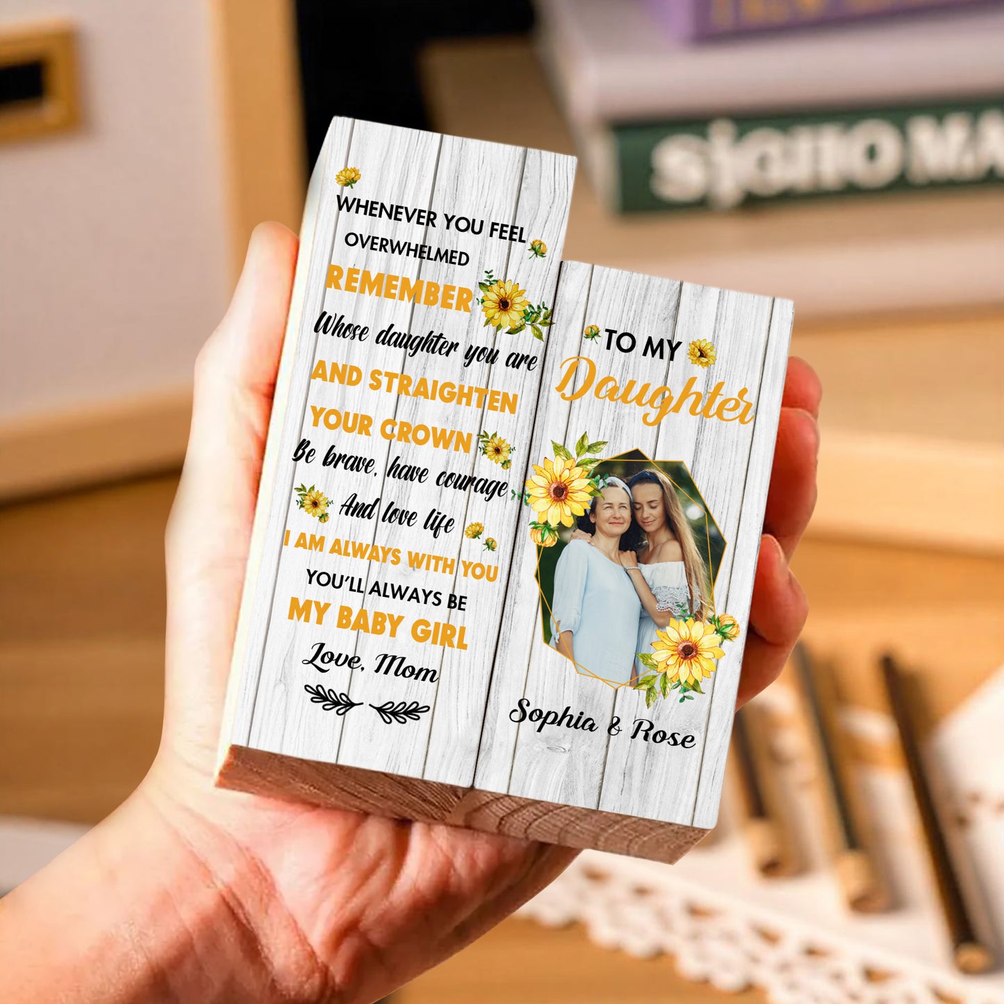Straighten Your Crown Daughter Message with Flowers