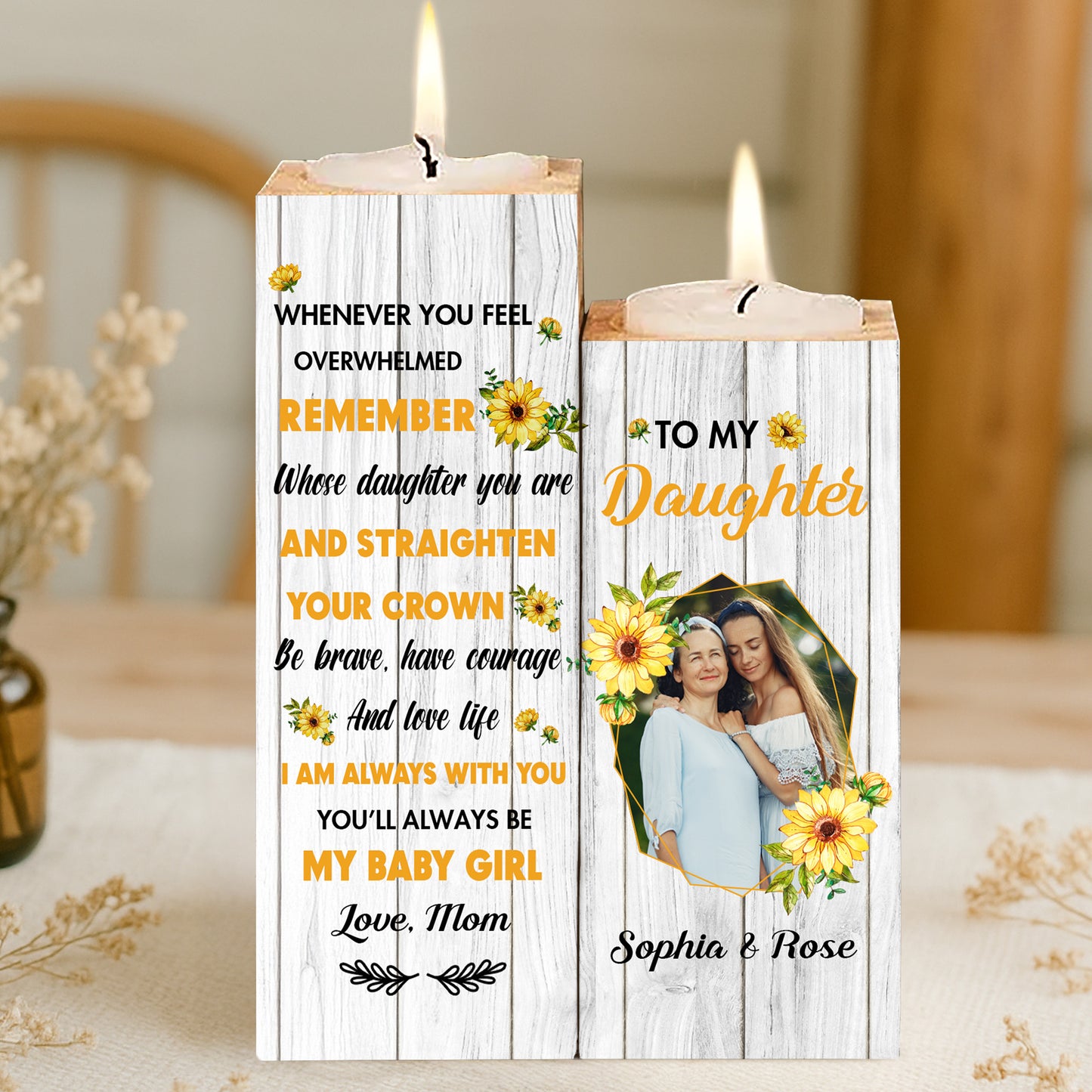 Straighten Your Crown Daughter Message with Flowers