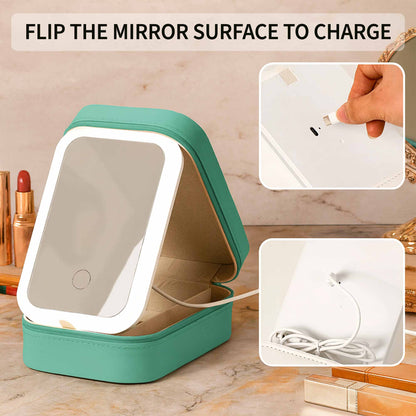 To My Daughter - Personalized Custom Jewelry Box With LED Mirror - DAU183_LEBOX