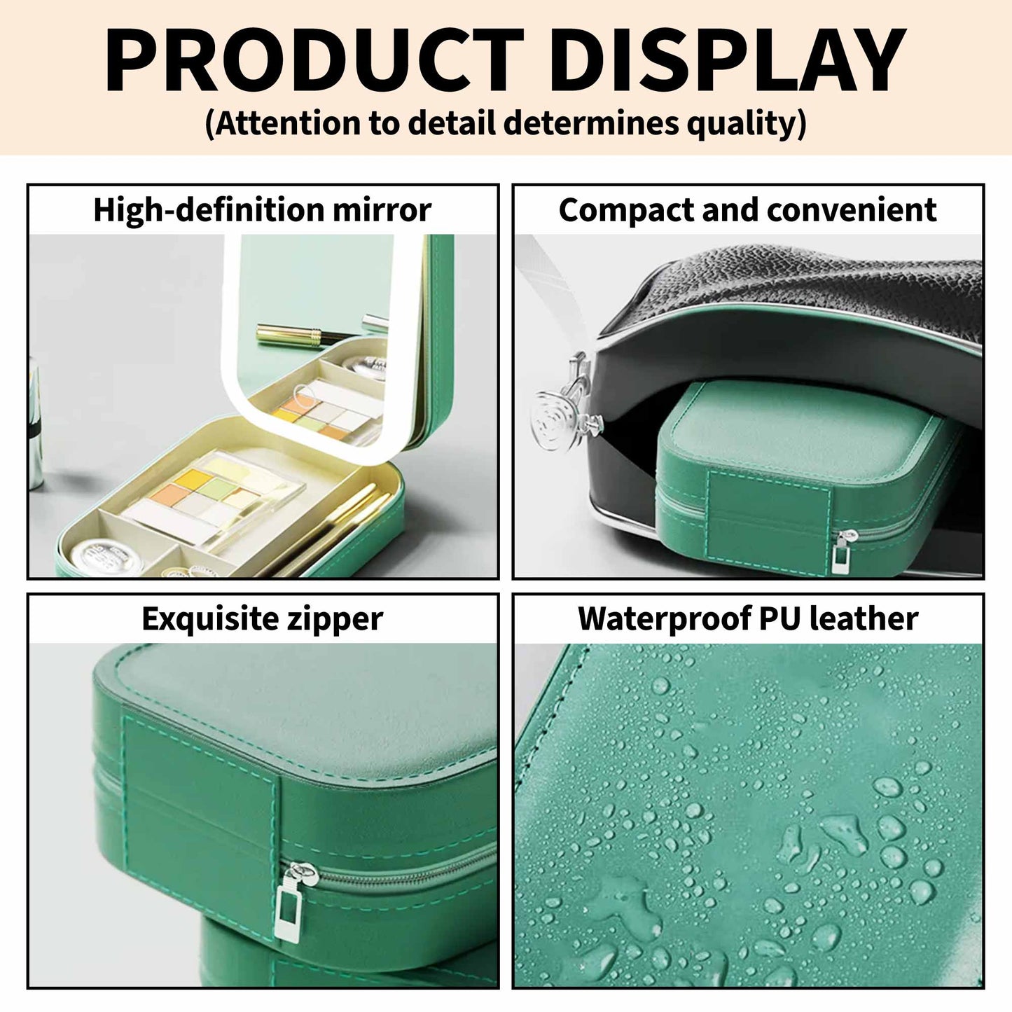 To My Daughter - Personalized Custom Jewelry Box With LED Mirror - DAU183_LEBOX