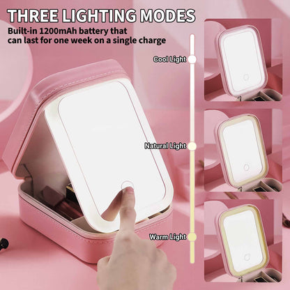 To My Daughter - Personalized Custom Jewelry Box With LED Mirror - DAU183_LEBOX