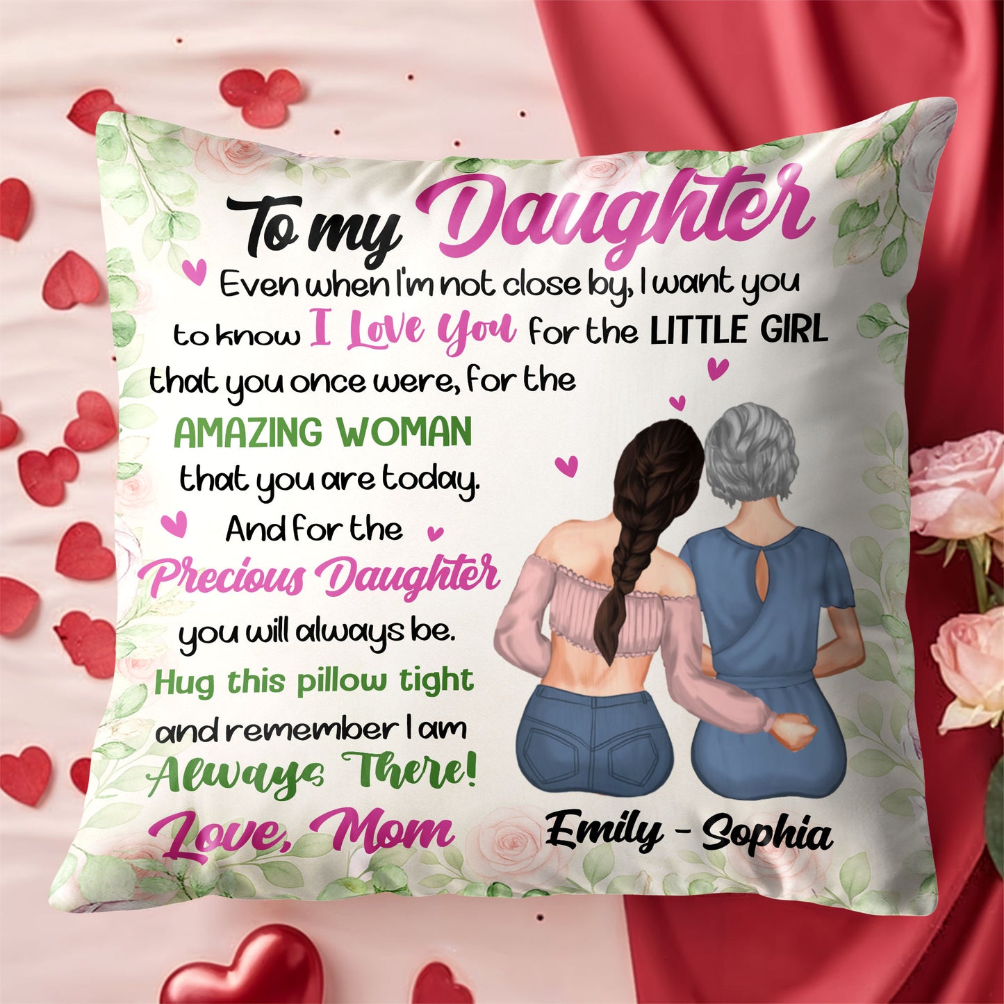 To My Daughter, Love From Mom, Floral Design