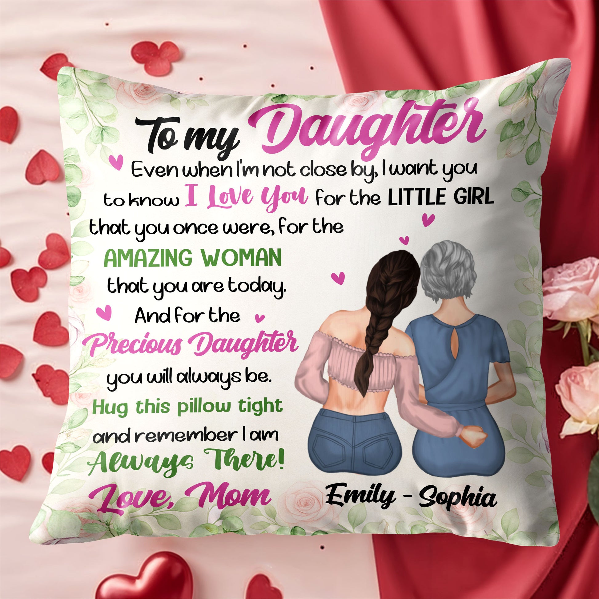 To My Daughter, Love From Mom, Floral Design