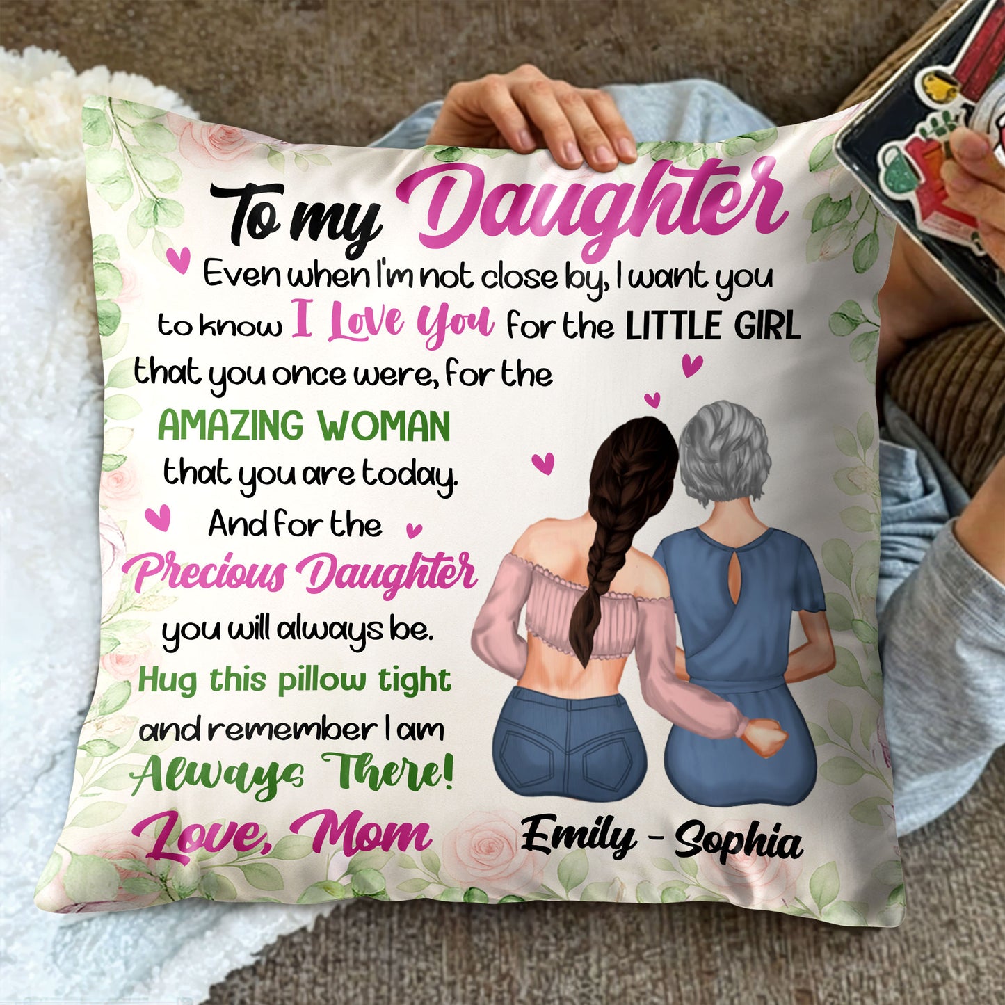 To My Daughter, Love From Mom, Floral Design