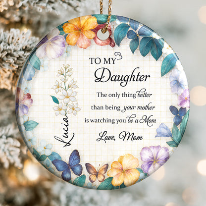 To My Daughter, Love From Mom, Floral Design