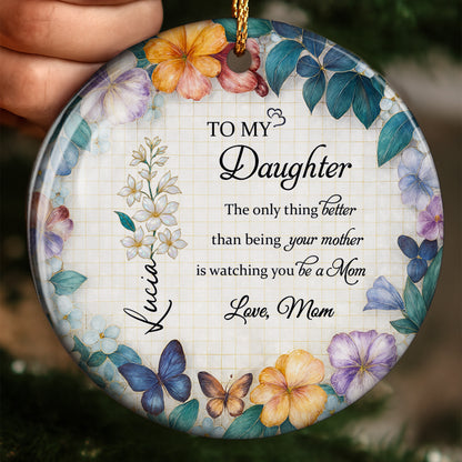 To My Daughter, Love From Mom, Floral Design