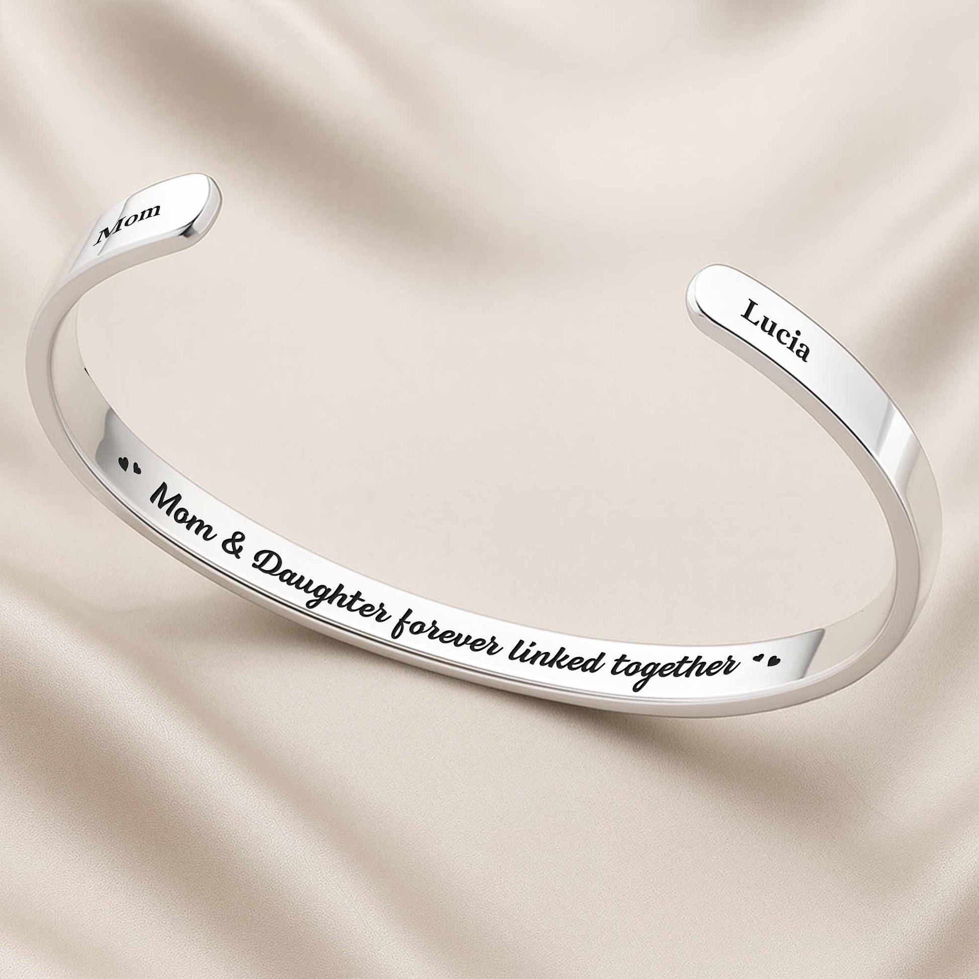 Mom & Daughter Forever Linked Together With Flowers