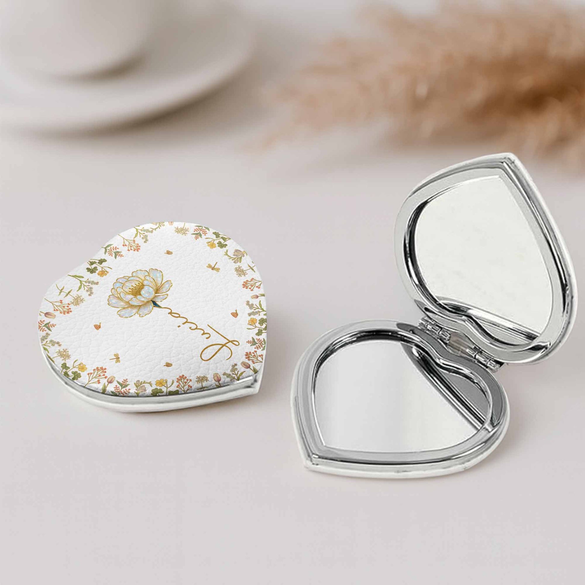 Celebrate A Special Flower Theme With This Compact Mirror