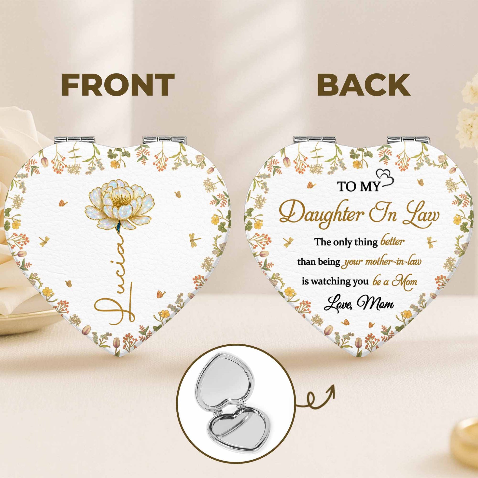 Celebrate A Special Flower Theme With This Compact Mirror