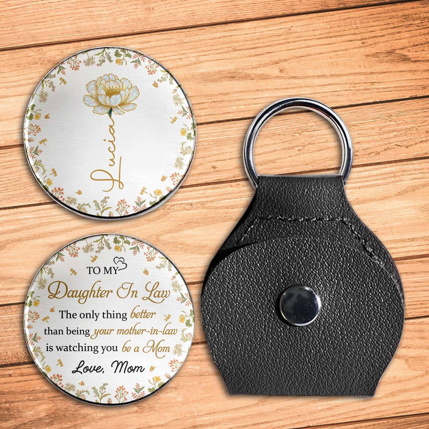 To My Daughter In Law, Watching You Be A Mom - Personalized Custom Pocket Hug - DAU193_HTOK