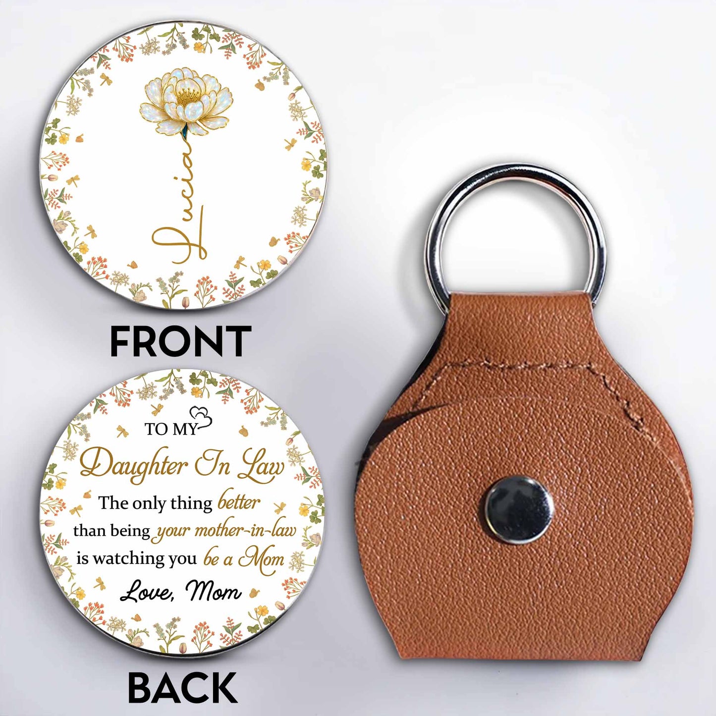 To My Daughter In Law, Watching You Be A Mom - Personalized Custom Pocket Hug - DAU193_HTOK