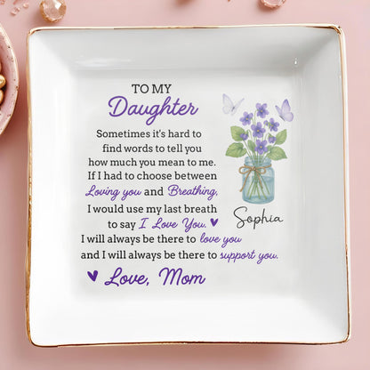 To My Daughter, Flowers And Butterfly In Mason Jar