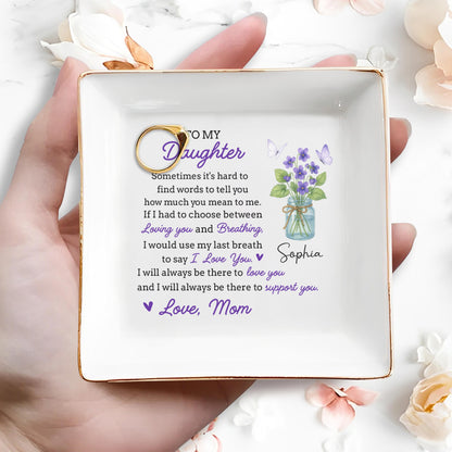 To My Daughter, Flowers And Butterfly In Mason Jar