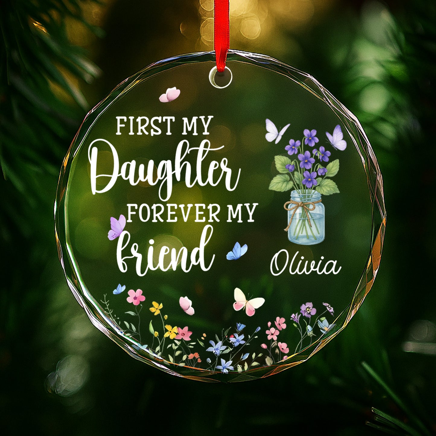 First My Daughter Forever My Friend, Flowers and Butterflies