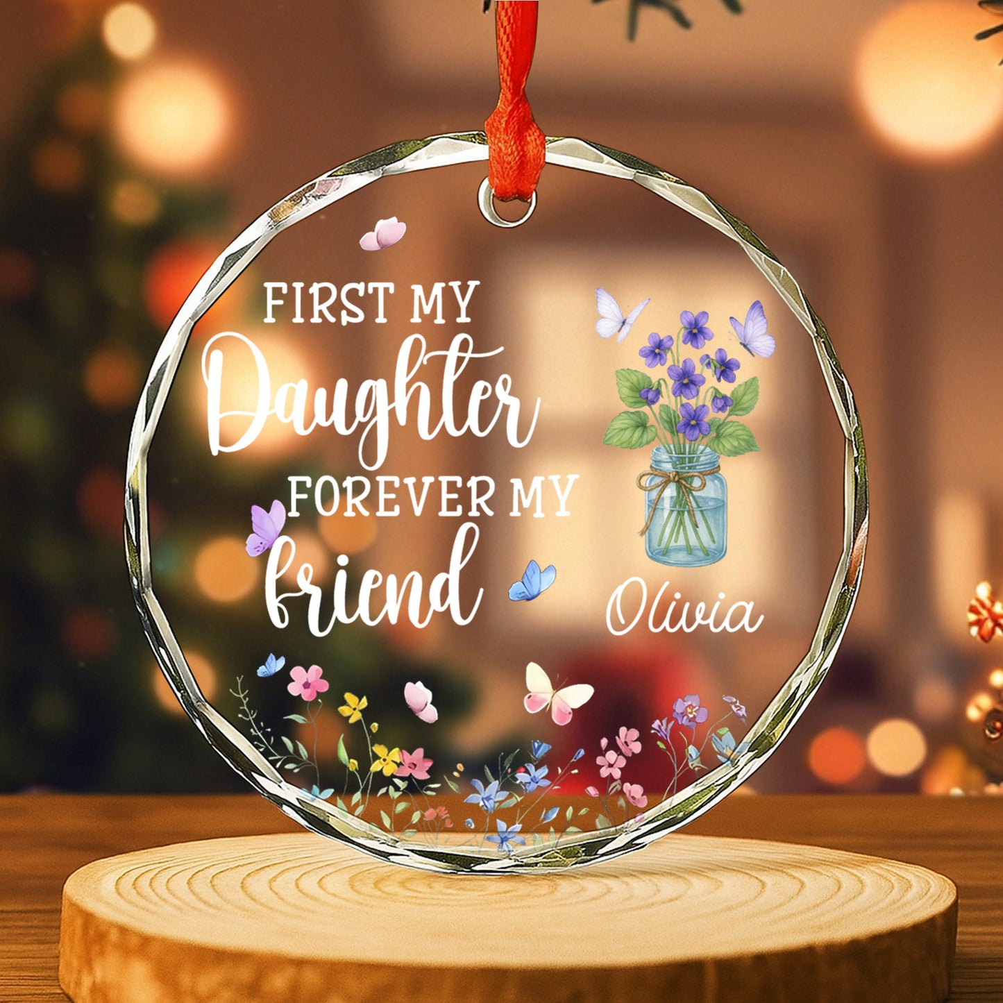 First My Daughter Forever My Friend, Flowers and Butterflies