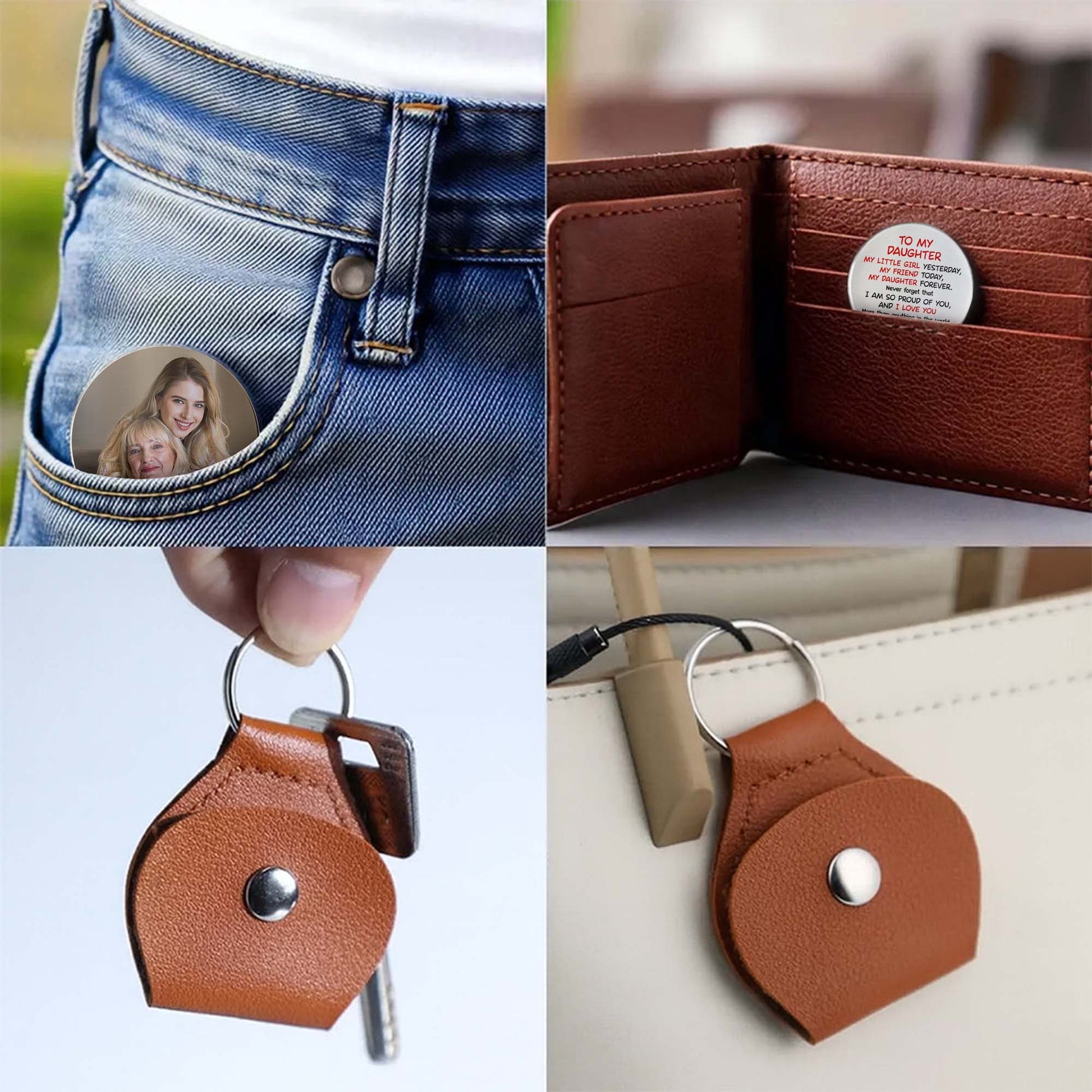 To My Daughter, Love Mom Keychain