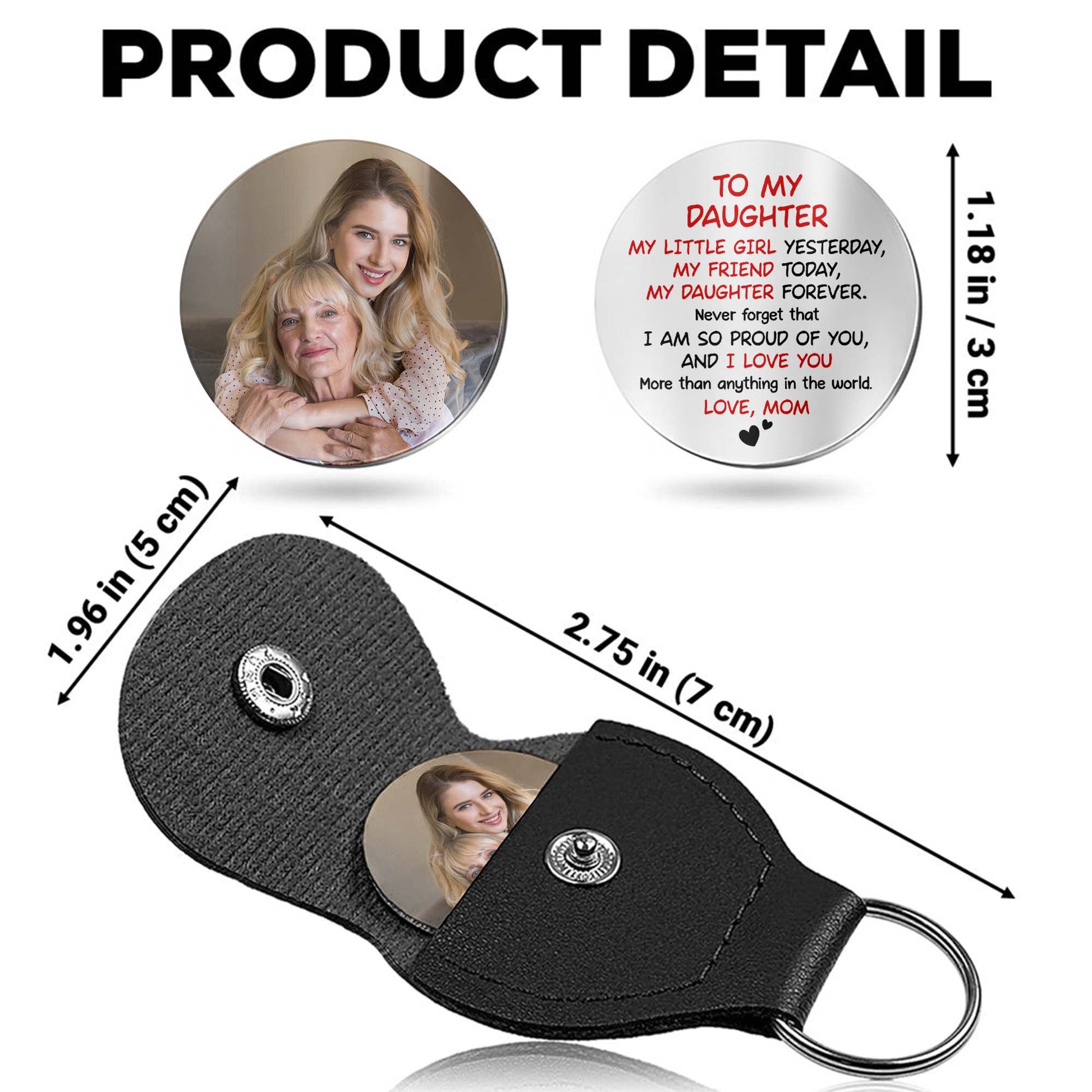 To My Daughter, Love Mom Keychain