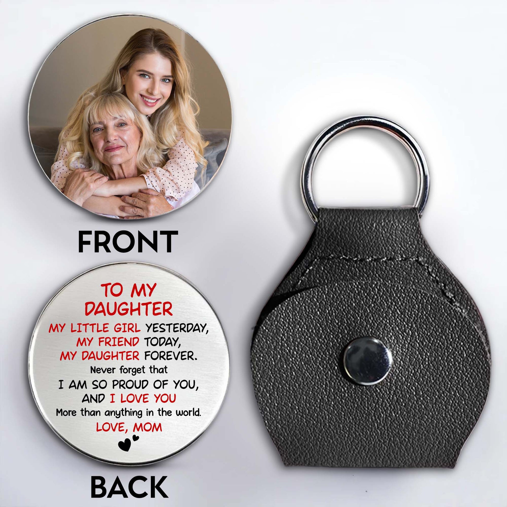 To My Daughter, Love Mom Keychain