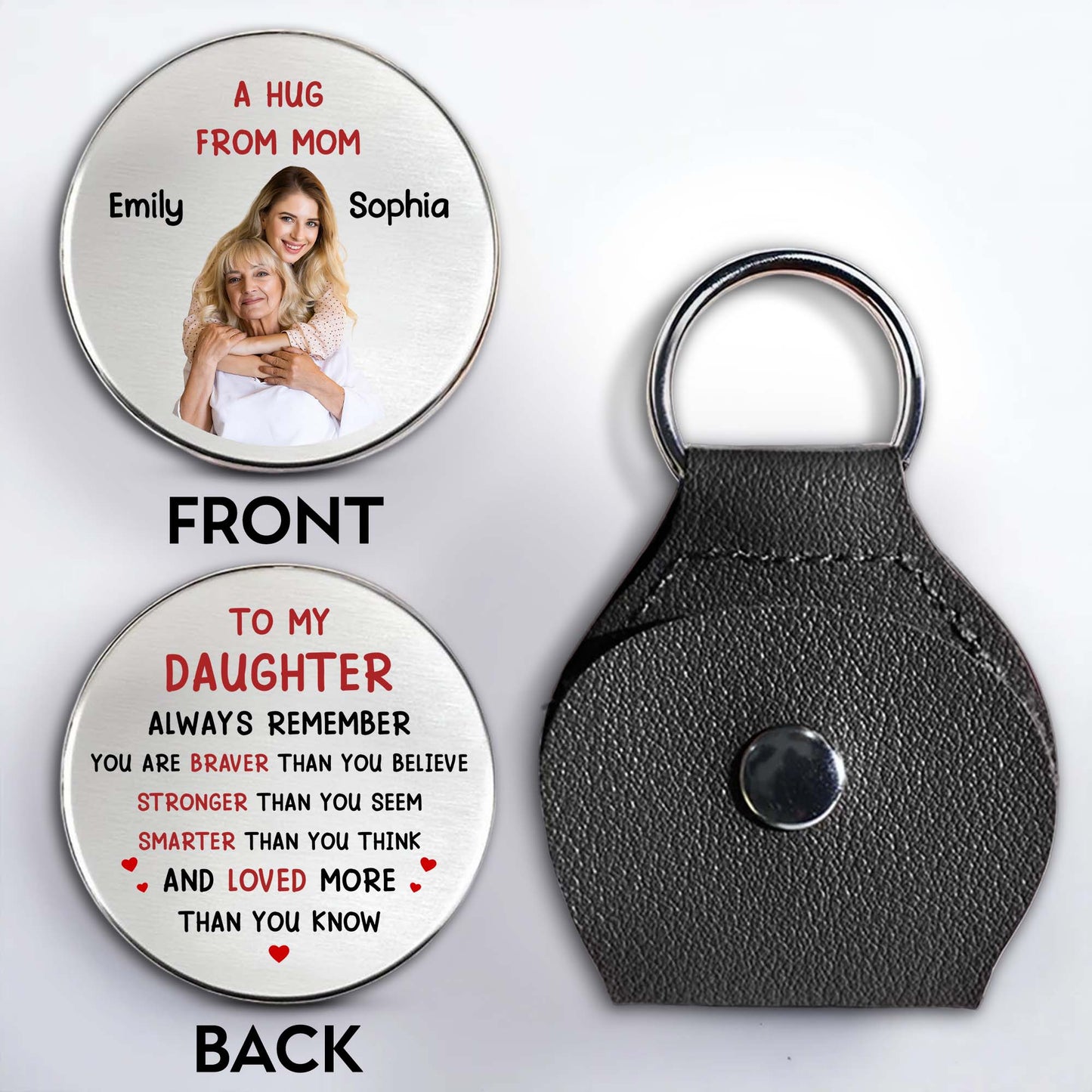 A Hug From Mom To My Daughter With Heart and Photo