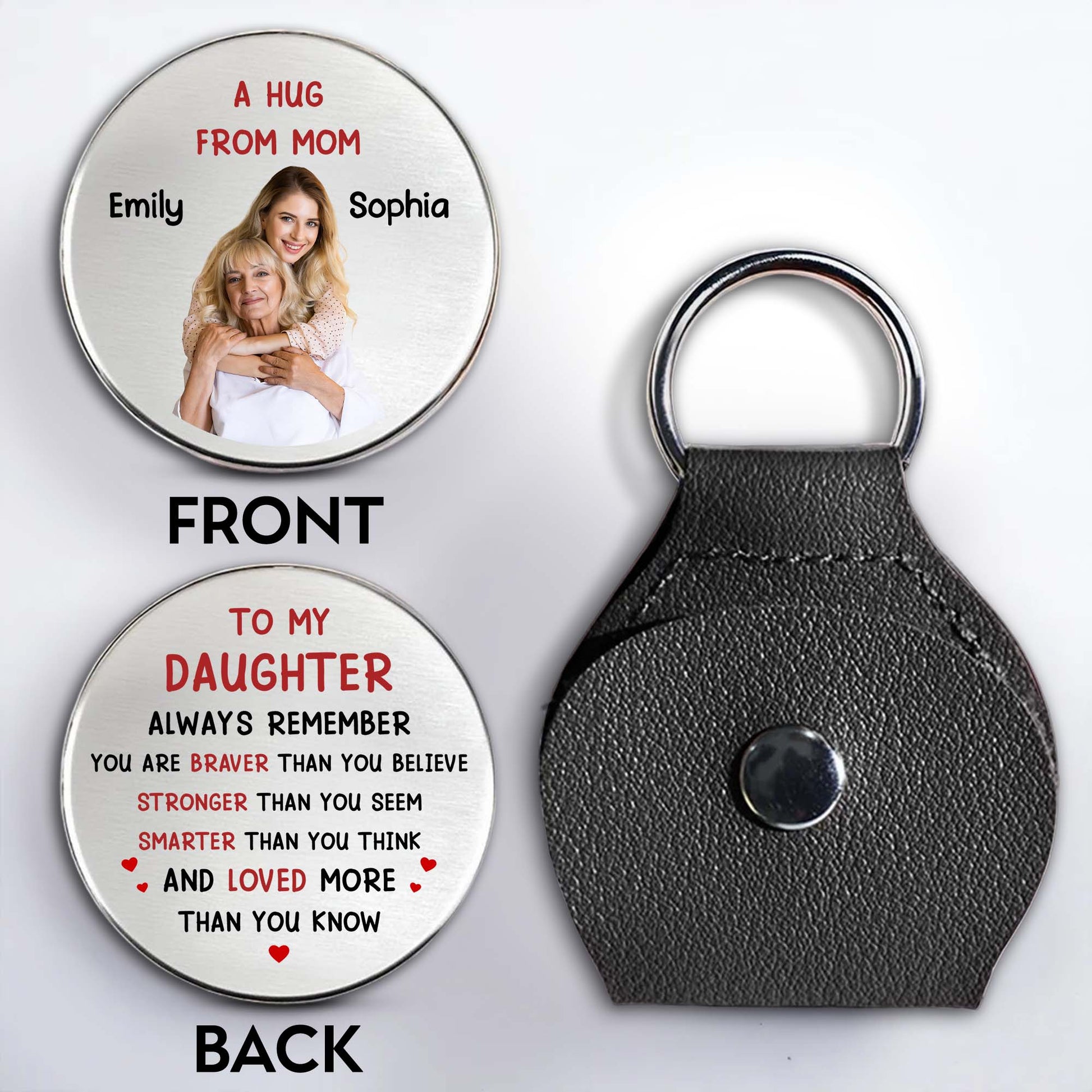 A Hug From Mom To My Daughter With Heart and Photo