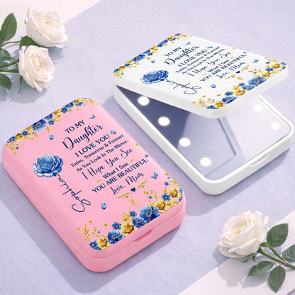 To My Daughter I Love You Beautiful Blue Rose Flowers