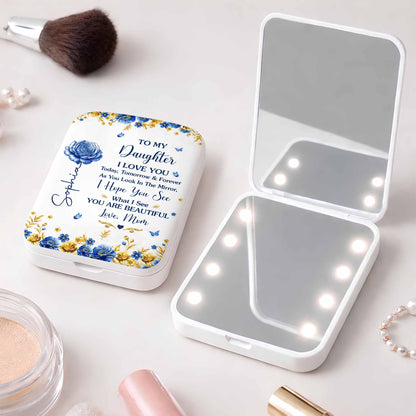 To My Daughter I Love You Beautiful Blue Rose Flowers