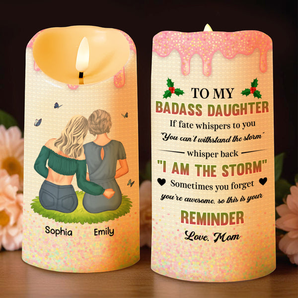 To My Badass Daughter, I Am The Storm Candle