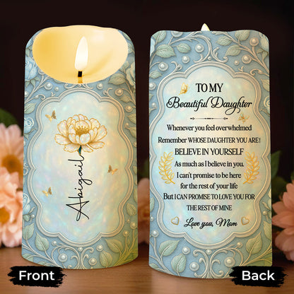 To My Beautiful Daughter, Flower And Butterflies Design