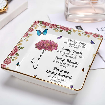 Every Day God Thinks Of You With Flowers And Butterflies