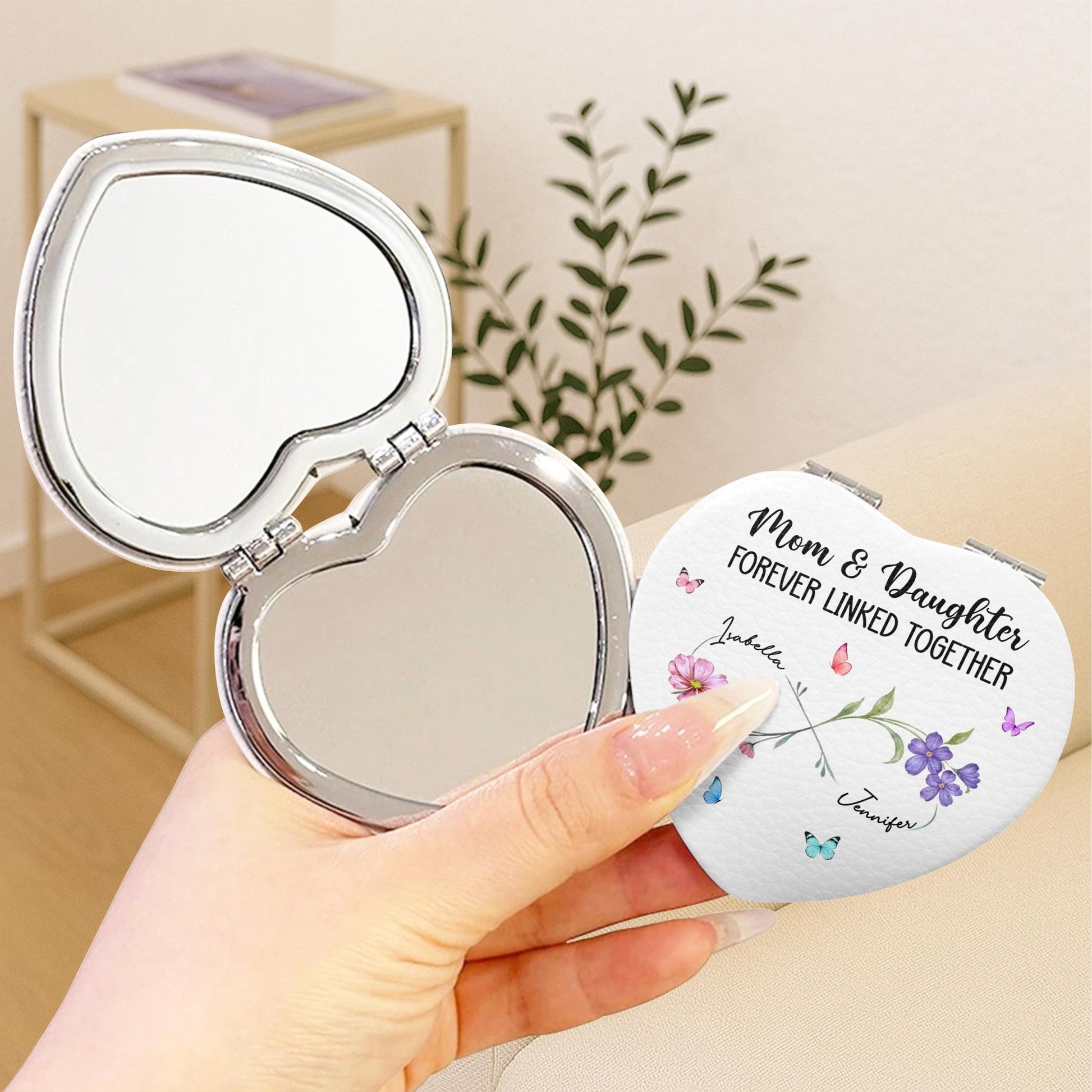 Mom & Daughter Forever Linked Together With Flowers